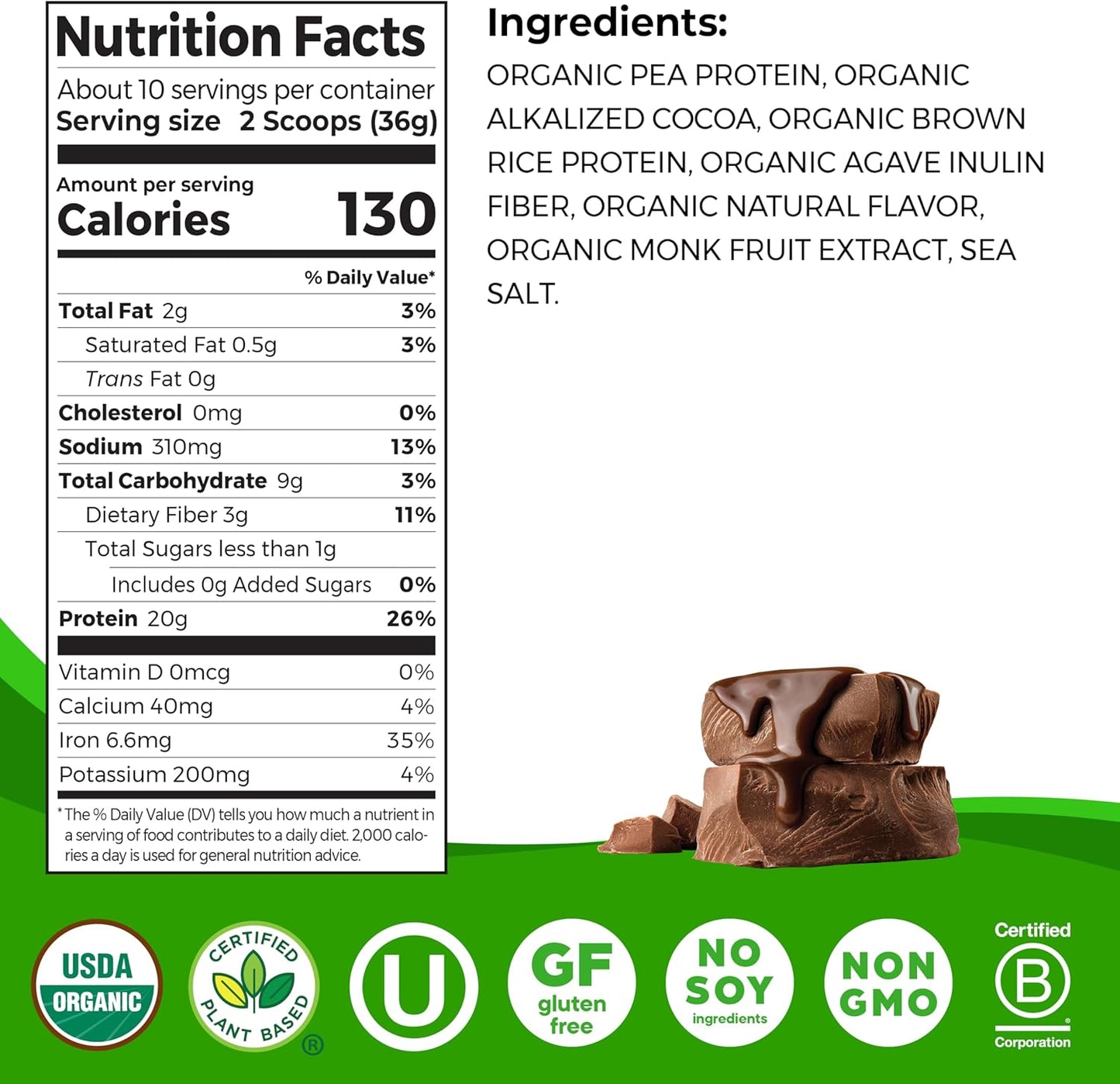 Orgain Perfect Blend Creamy Chocolate Plant Based Protein Powder 350g