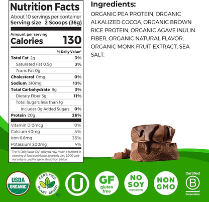 Orgain Perfect Blend Creamy Chocolate Plant Based Protein Powder 350g