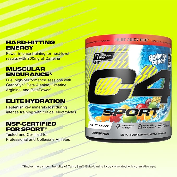 C4 Cellucor Sport Hawaiian Punch Pre-Workout 252g