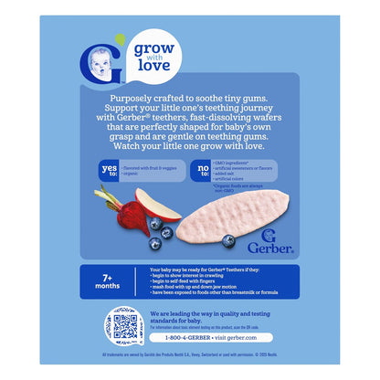 Gerber Organic Teethers Gentle Teething Wafers, 24 Wafers