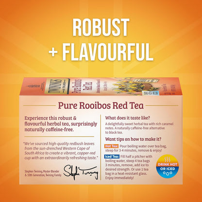 Twinings Pure Rooibos Red Tea, 20 Tea Bags