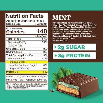 Catalina Crunch Chocolate Cookie Bar Mint, 4 Bars