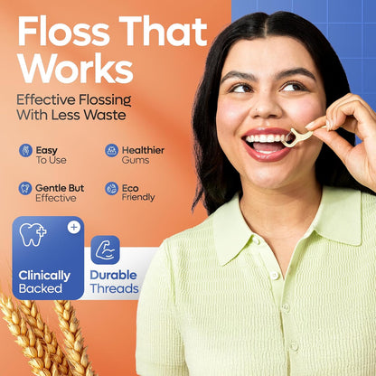 SmartLifeco DuoPik Unflavored Dental Floss Picks, 50/Pack