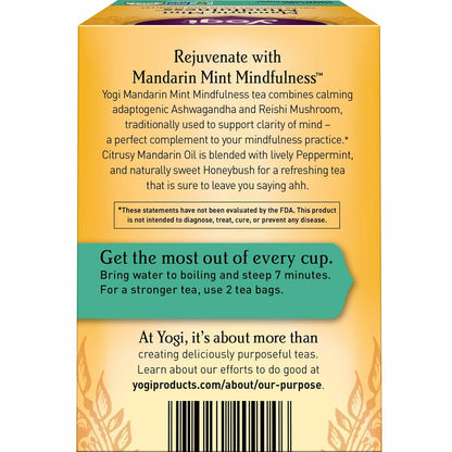 Yogi Mandarin Mint Mindfulness Tea, 1 Sachet