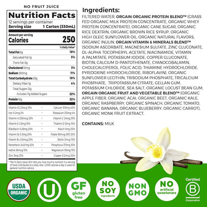 Orgain Organic Nutrition Shake 330ml