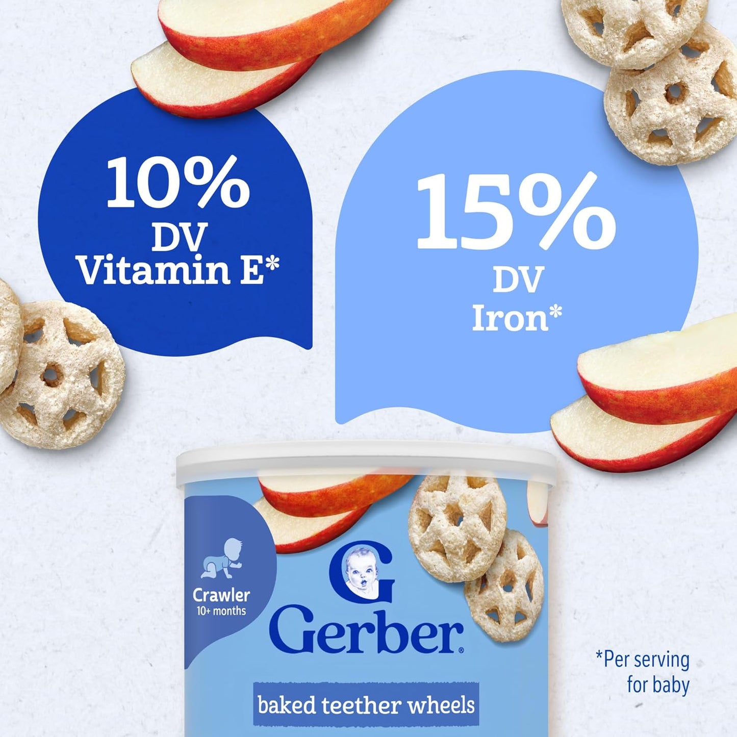 Gerber Snacks Apple Harvest Teether Wheels 42g