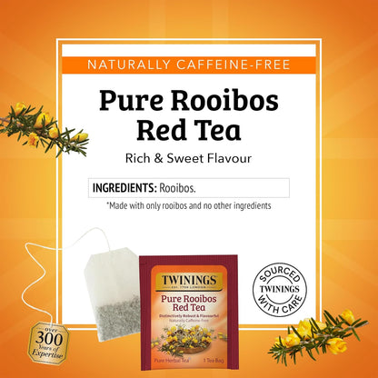 Twinings Pure Rooibos Red Tea, 20 Tea Bags