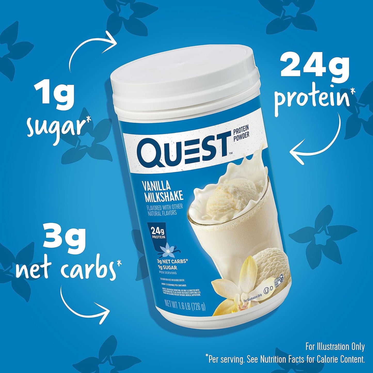 Quest Vanilla Milkshake Protein Powder 726g