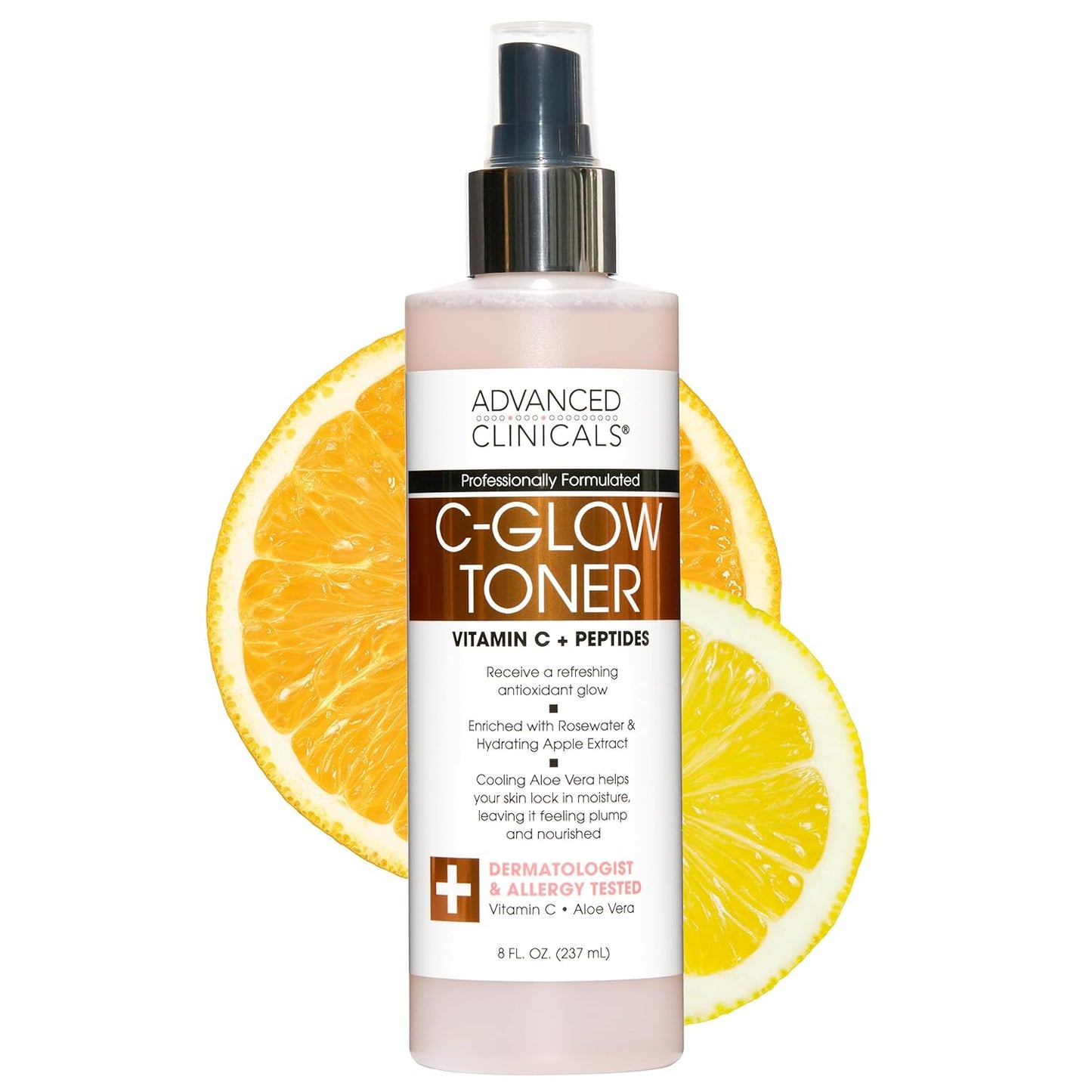 Advanced Clinicals C-Glow Toner Vitamin C + Peptides 237ml