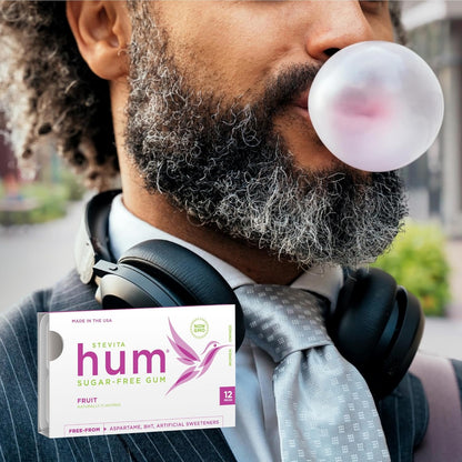 Stevita Hum Fruit Sugar-Free Gum, 12 Pieces