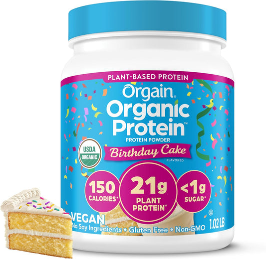 Orgain Organic Birthday Cake Protein Powder 462g