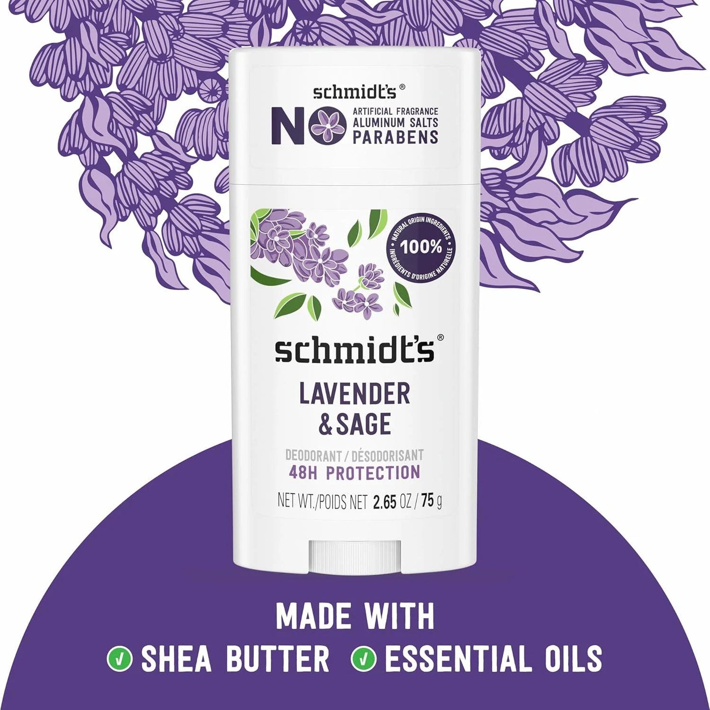 Schmidt's Aluminum Free Vegan Deodorant 75g