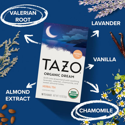 Tazo Organic Dream Herbal Tea, 16 Tea Bags