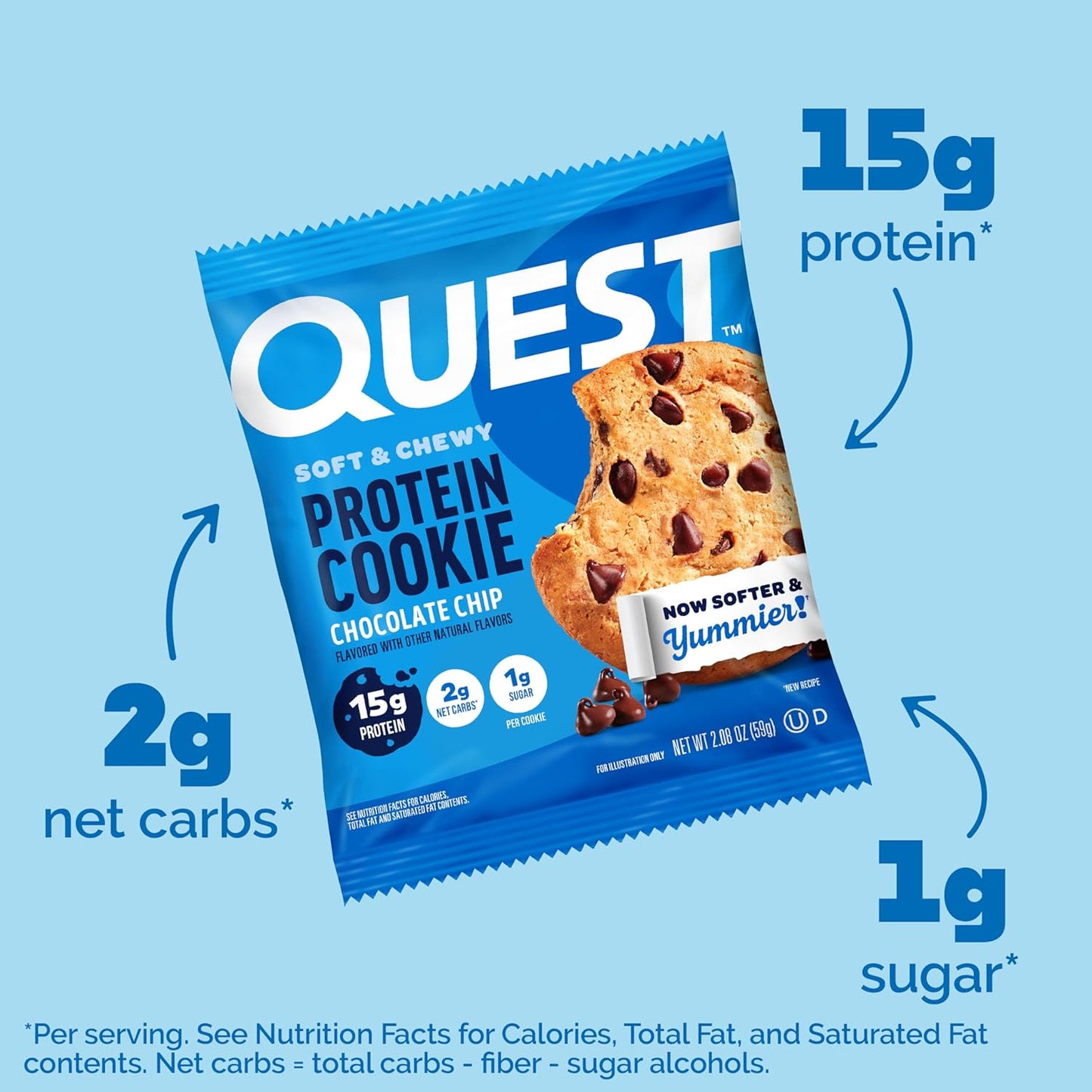 Quest Nutrition Chocolate Chip Protein Cookie 59g