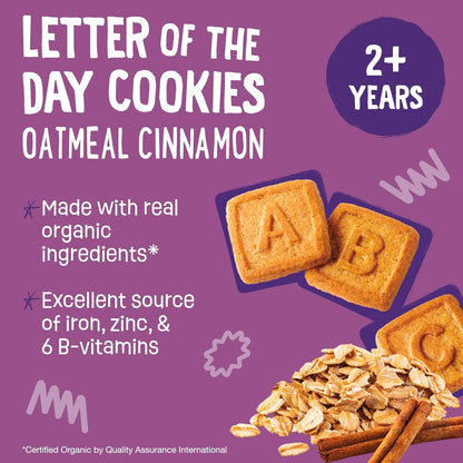 Earth's Best Oatmeal Cinnamon Organic Letter of the Day Cookies 150g