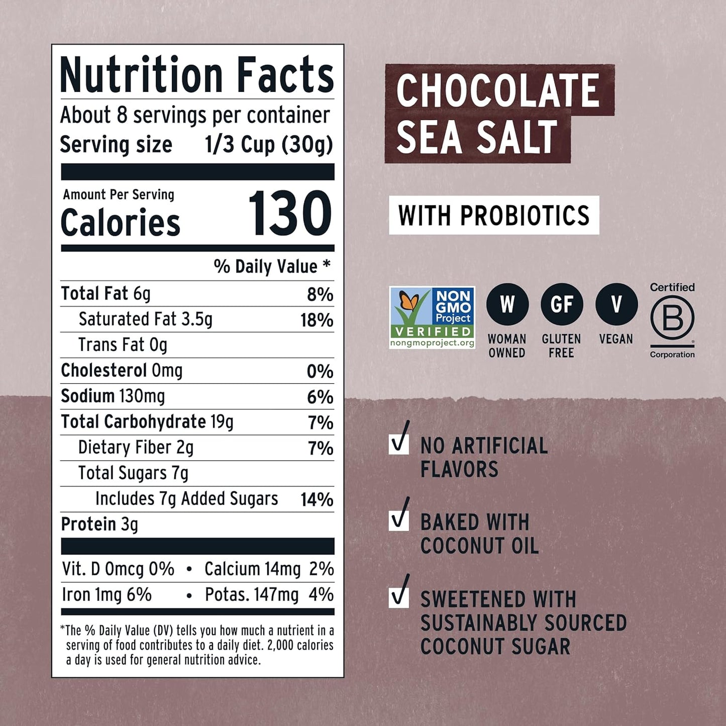 Purely Elizabeth Chocolate Sea Salt Ancient Grain Granola 227g