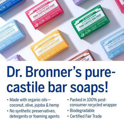 Dr. Bronner's Lavender Pure-Castile Magic Bar Soap 140g