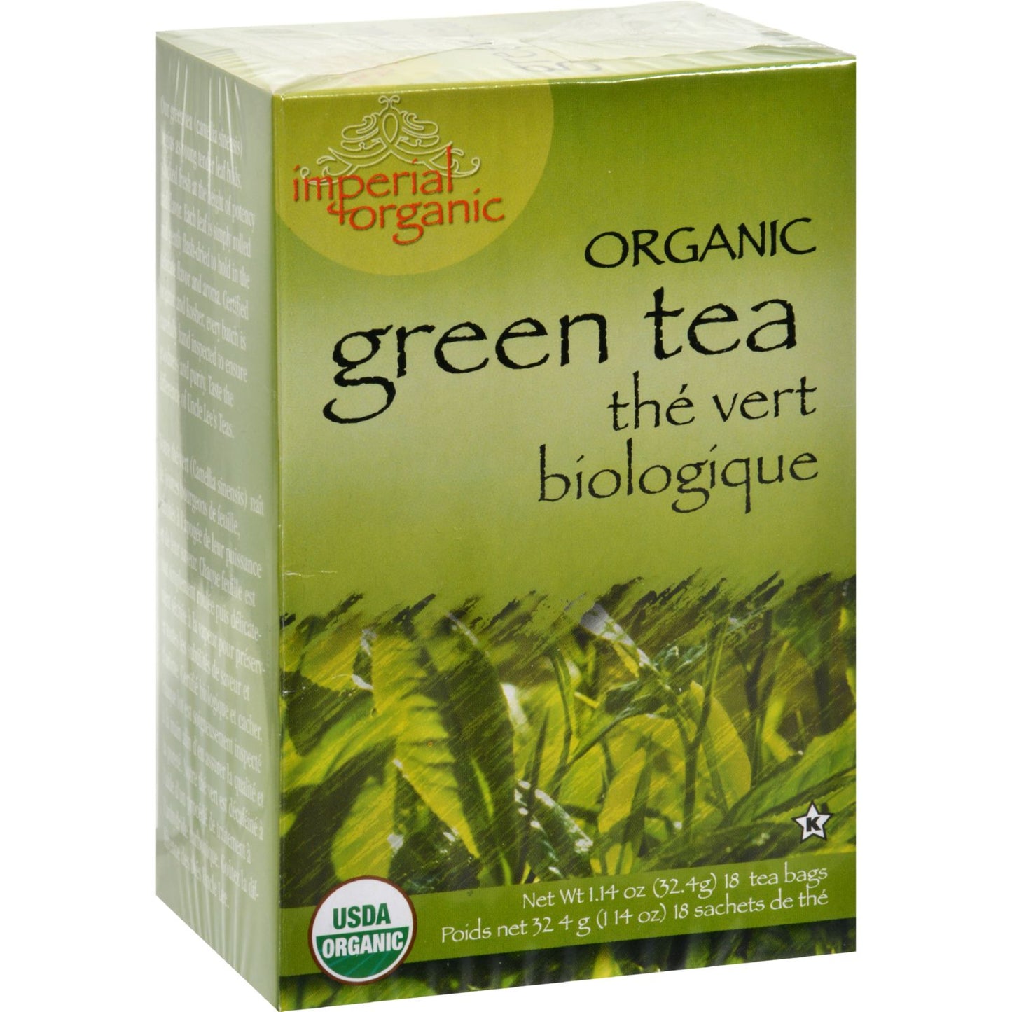 Uncle Lee's Tea Imperial Organic Green, 18 Tea Bags