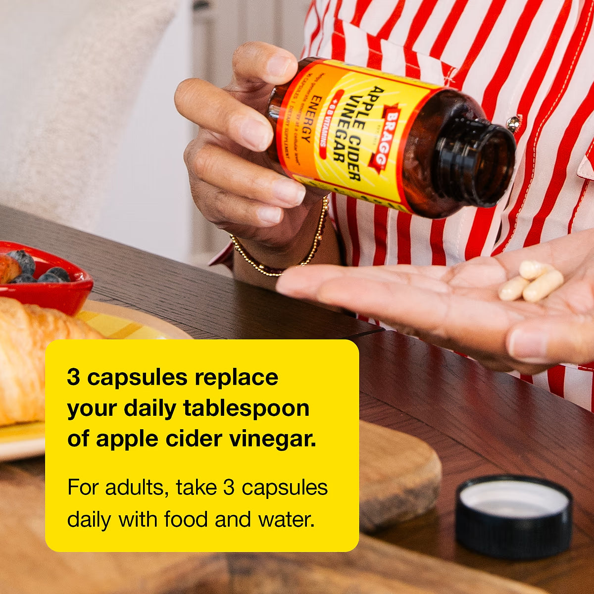 Bragg Energy Apple Cider Vinegar, 90 Capsules