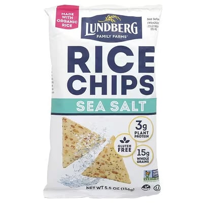 Lundberg Rice Chips, Sea Salt 156g