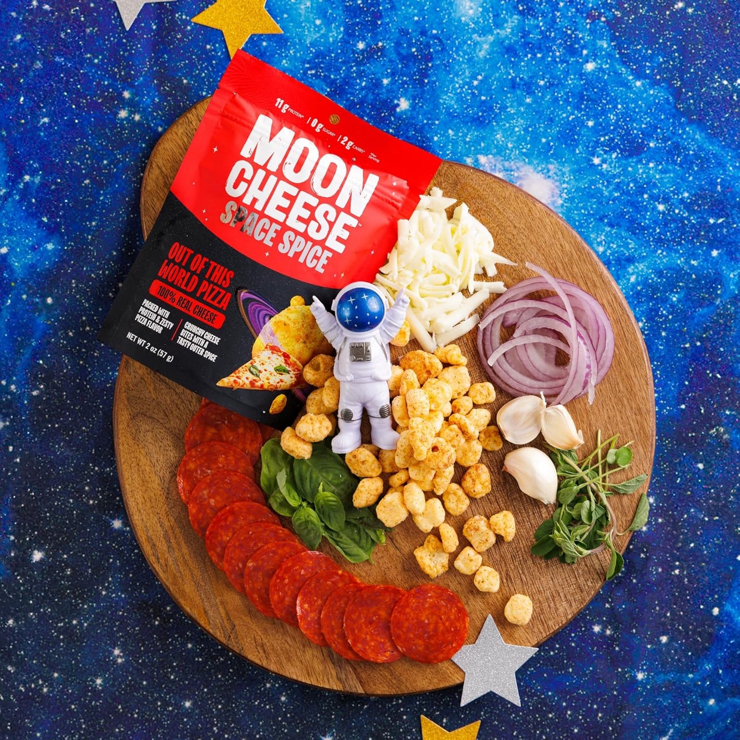 Moon Cheese Space Spice Crunchy Protein-Rich Cheese Snack 57g
