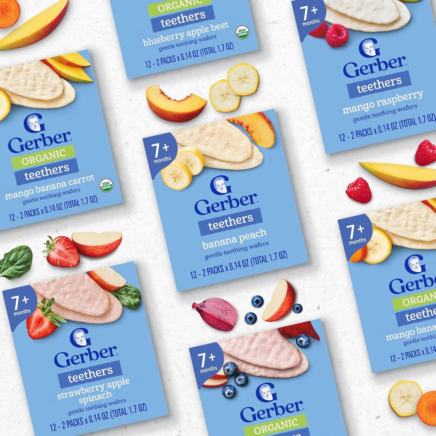 Gerber Teethers Gentle Teething Wafers, 24 Wafers