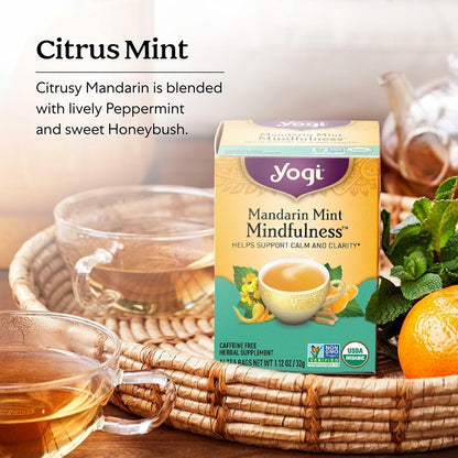 Yogi Mandarin Mint Mindfulness Tea, 1 Sachet