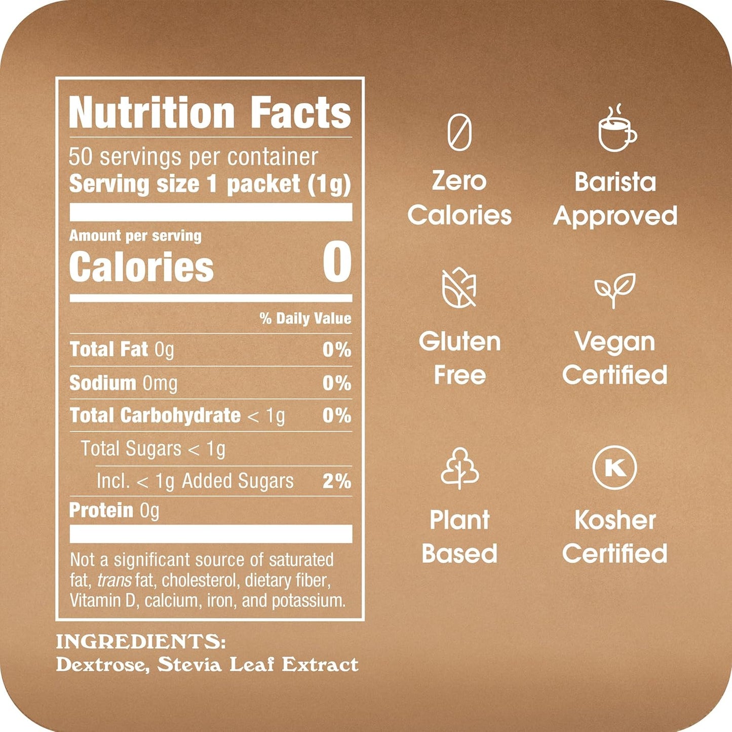 Stevia In The Raw Zero Calorie Sweetener, 50 Packets
