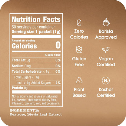 Stevia In The Raw Zero Calorie Sweetener, 50 Packets