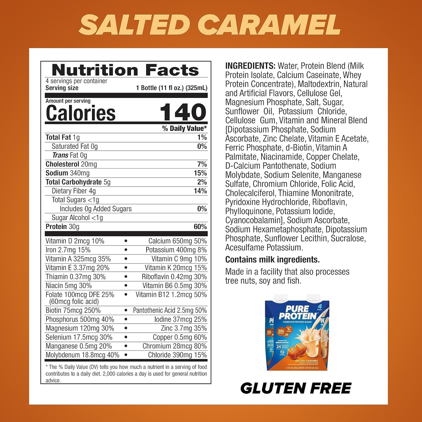 Pure Protein Salted Caramel Shake 325ml