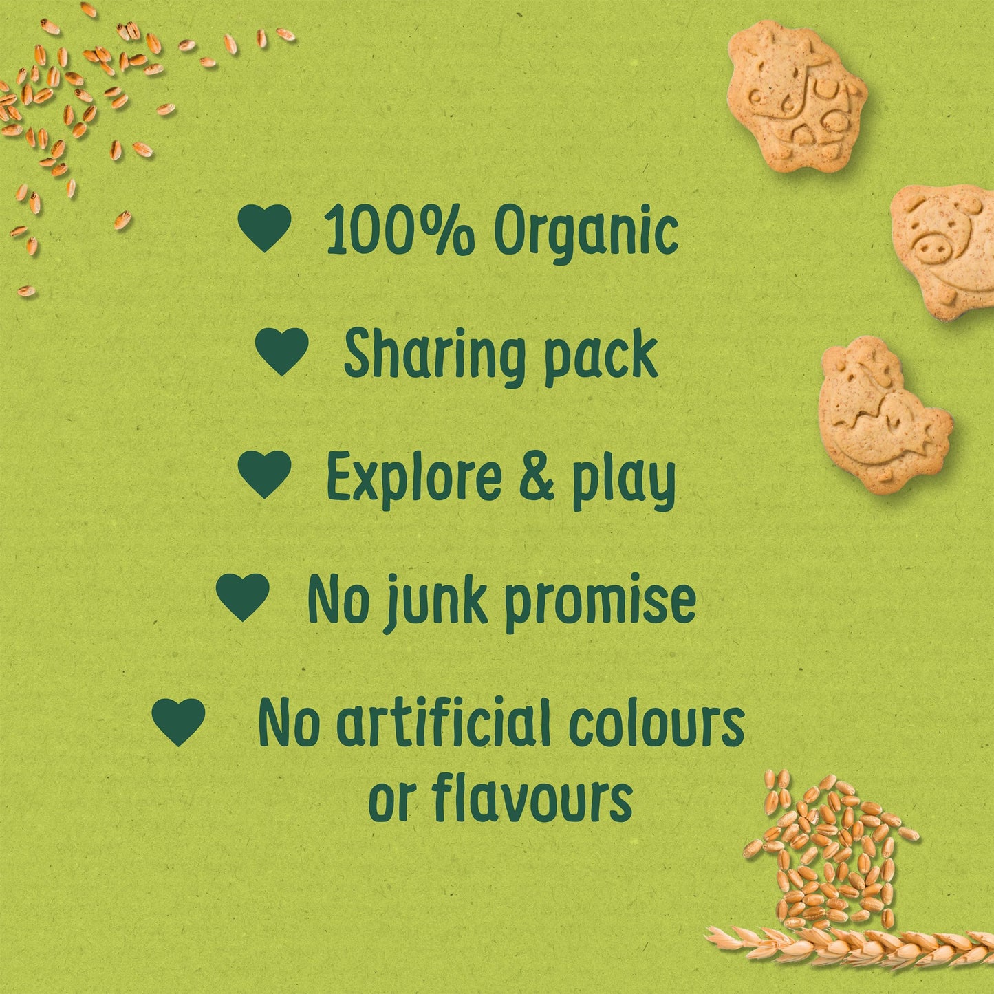 Organix Farm Animal Biscuits, 7 Portions