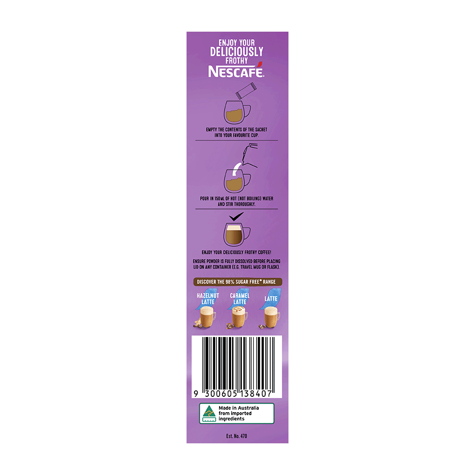 Nescafé 98% Sugar Free Mocha, 10 Sachets