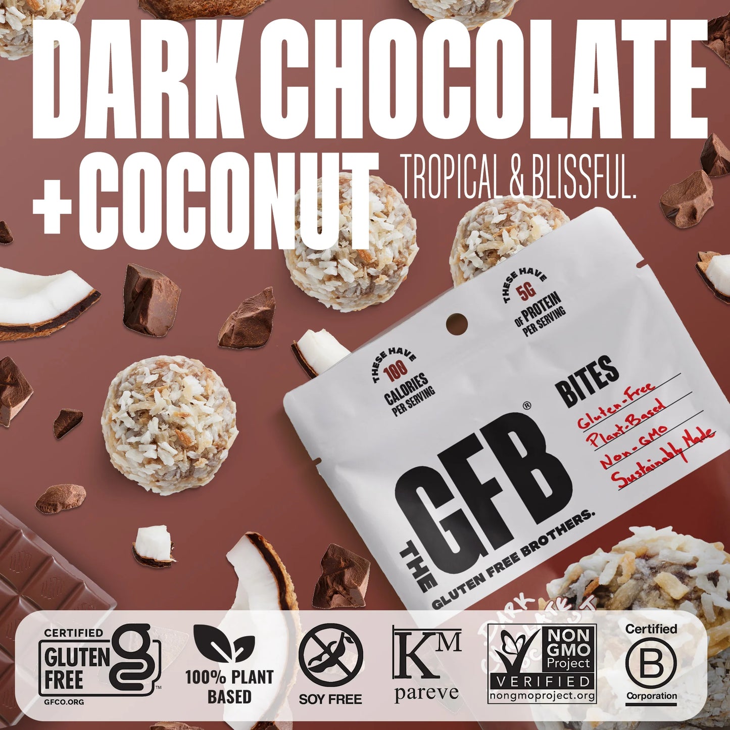 The GFB Dark Chocolate Coconut Bites 113g