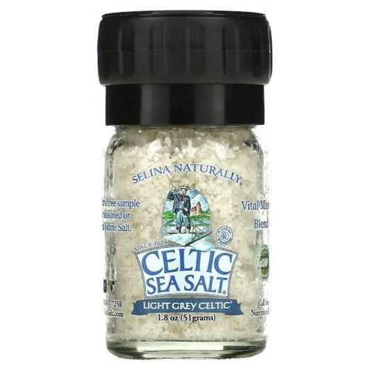 Selina Naturally Light Grey Celtic Sea Salt Grinder 51g