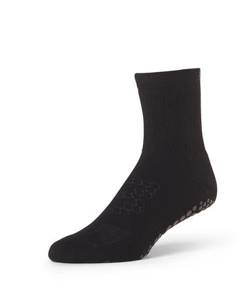 ToeSox Base 33 Crew Grip Socks Men, Black
