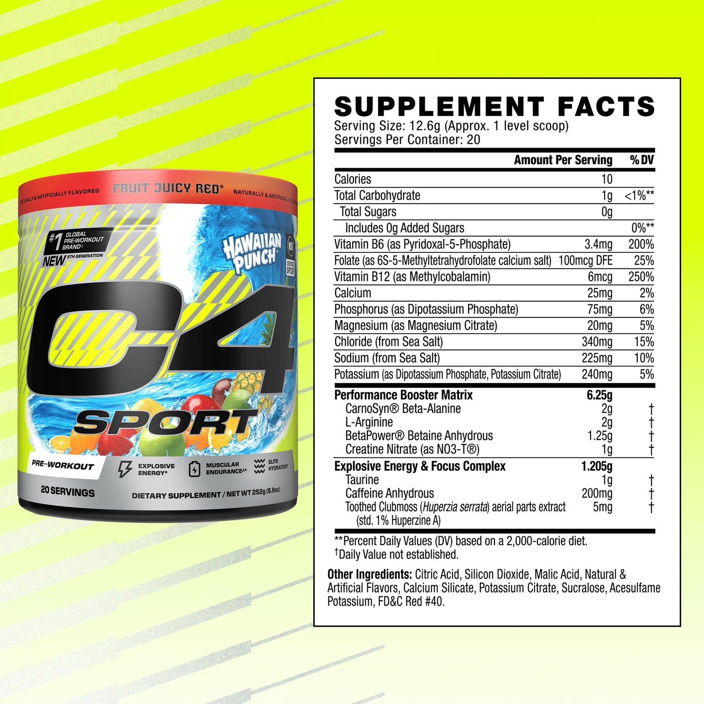 C4 Cellucor Sport Hawaiian Punch Pre-Workout 252g