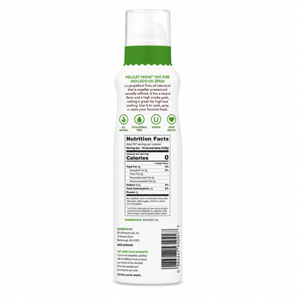 Wellsley Farms 100% Pure Avocado Oil Spray 207ml
