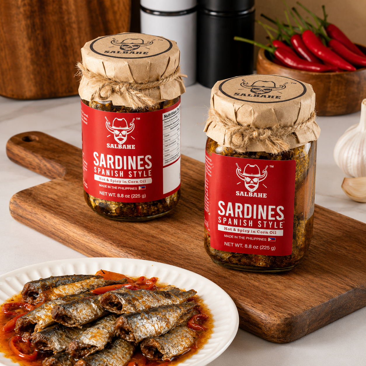 Salbahe Sardines Spanish Style Hot & Spicy 225g