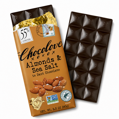 Chocolove Almonds & Sea Salt in Dark Chocolate 90g