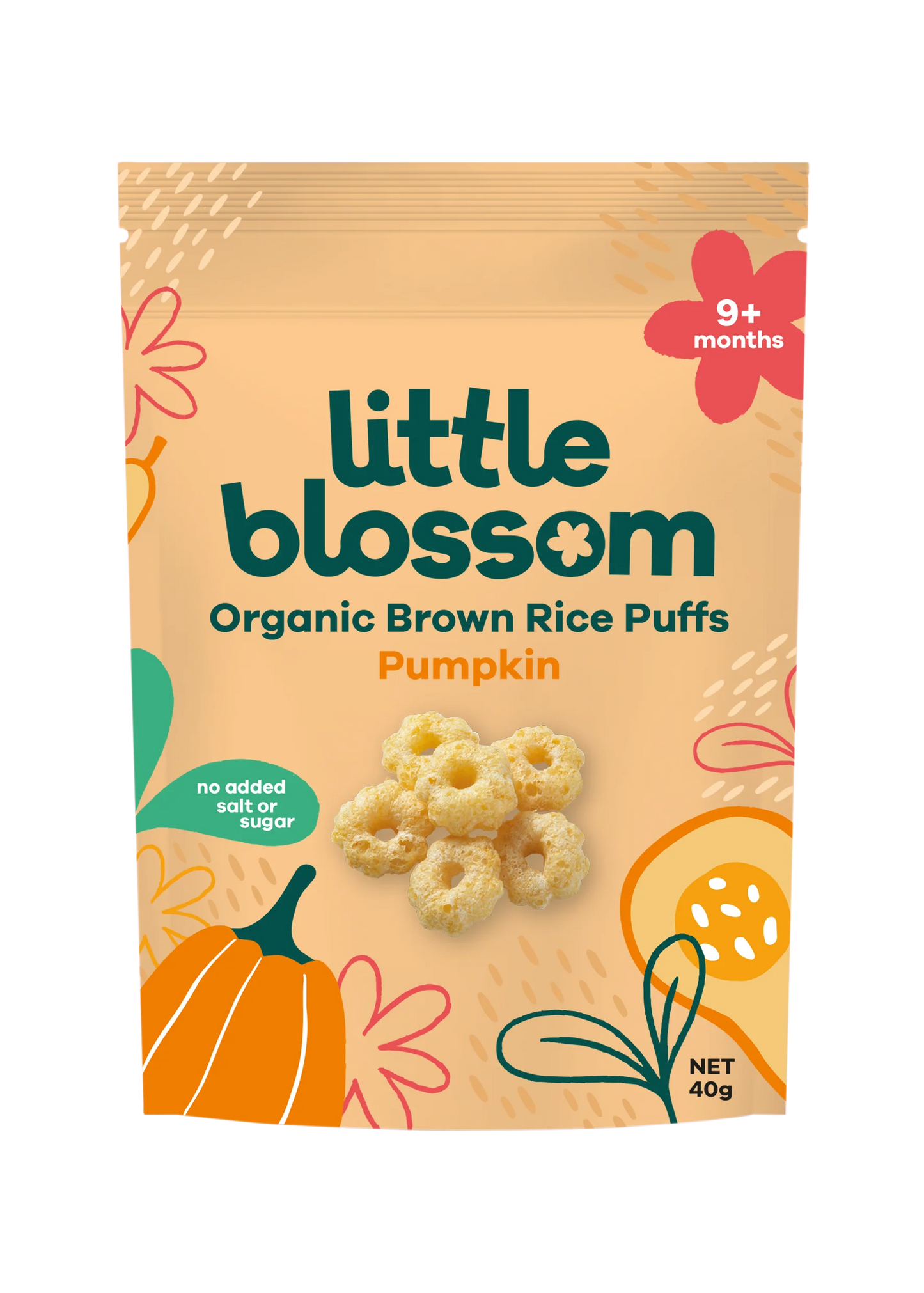 Little Blossom Organic Brown Rice Puffs 40g