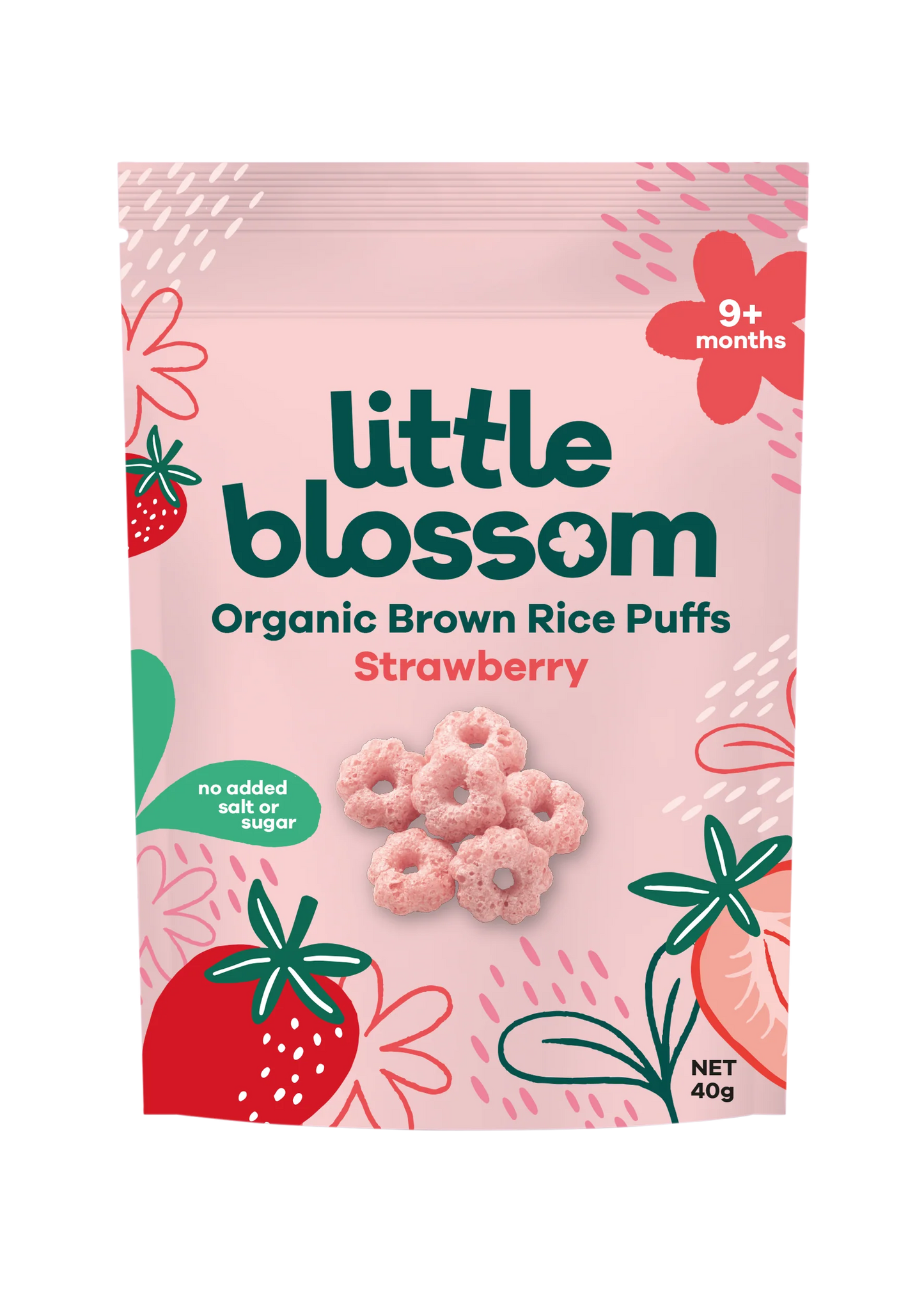 Little Blossom Organic Brown Rice Puffs 40g