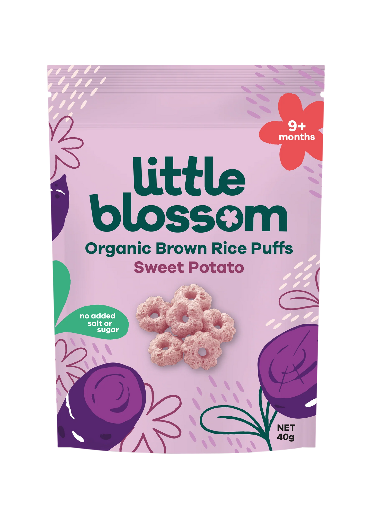 Little Blossom Organic Brown Rice Puffs 40g