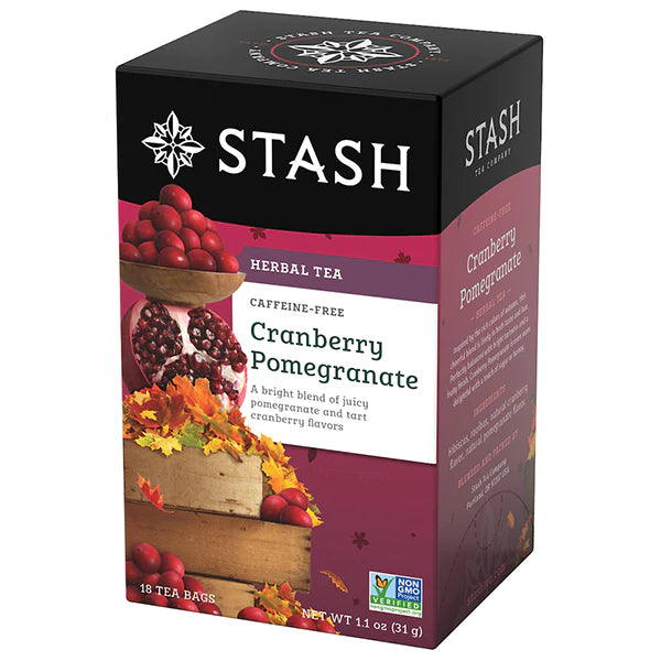 Stash Cranberry Pomegranate Herbal Tea, 18 Tea Bags