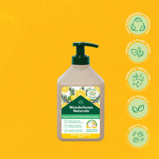 Wonderhome Naturals Cusina Natural Dishwashing Liquid, Lemon & Rosemary