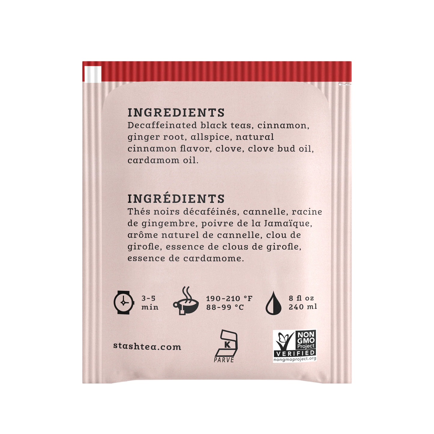 Stash Decaf Chai Spice Black Tea, 18 Tea Bags