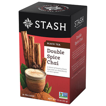 Stash Double Spice Chai Black Tea, 18 Tea Bags