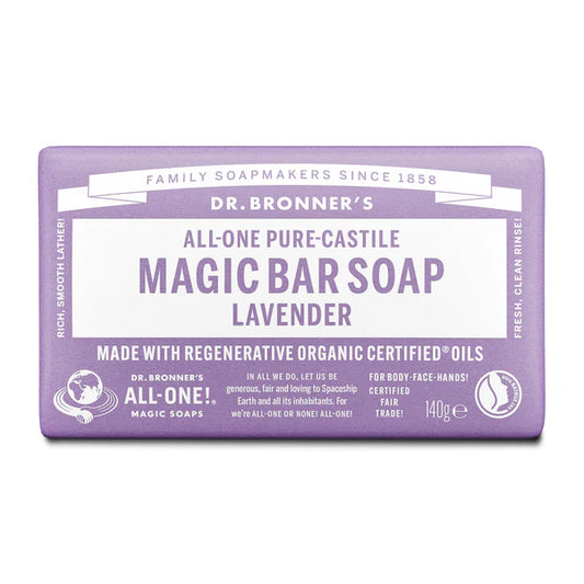 Dr. Bronner's Lavender Pure-Castile Magic Bar Soap 140g