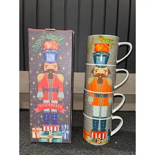 Eaton Fine Dining Nutcracker Four Stacking Mugs