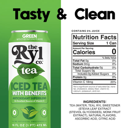 The Ryl Co. Green Iced Tea w/ Benefits 473ml