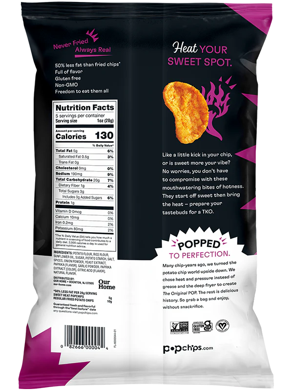 Popchips Original Sweet Heat 142g